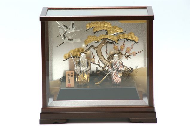 楽天市場】銀製 置物 高砂 4号（背景付） 結納品 の一品に 送料