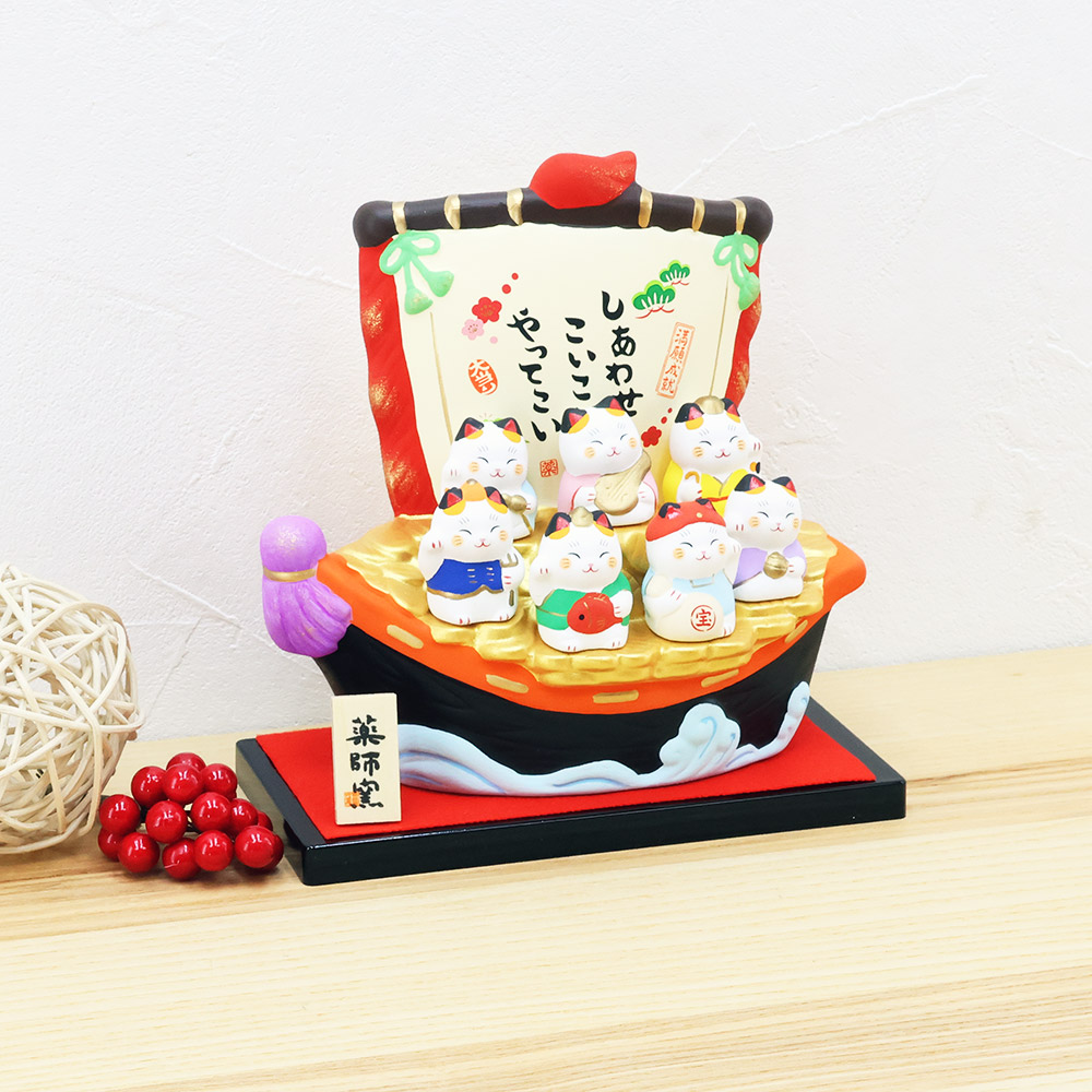 楽天市場】【楽天スーパーSALE限定20%OFF】 七福神 置物 陶器 染錦