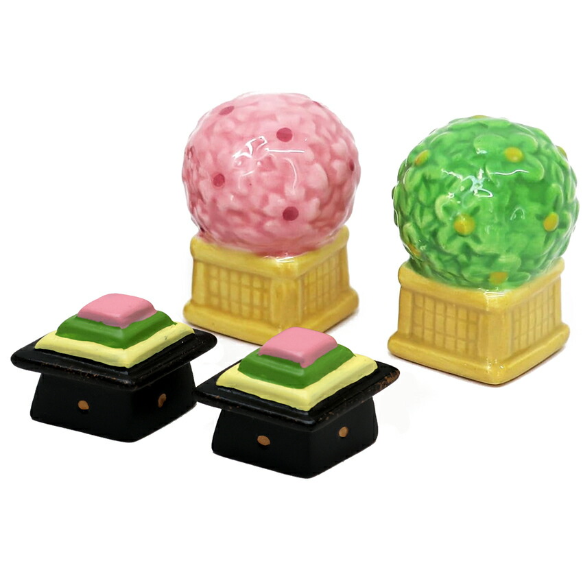 楽天市場】雛人形小道具 ひな道具 ミニ 桜橘 菱餅 雪洞 高さ3cm 道具