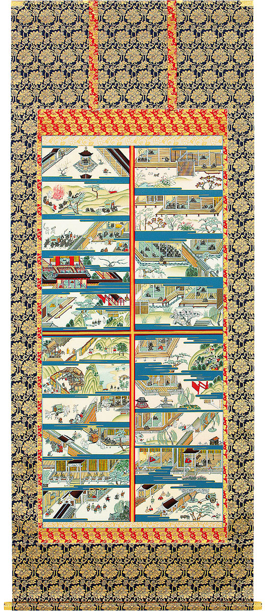 掛軸 掛け軸 親鸞聖人御絵伝 伊藤香川 大幅 約横83×縦195cm【送料無料】b1093 浄土真宗 仏画 法事 法要 供養 仏事 仏間 初盆 追善供養 お盆 彼岸 お彼岸 命日