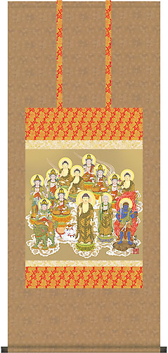 楽天市場】掛軸 掛け軸 不動明王 田村竹世 尺五立 約横54.5×縦190cm