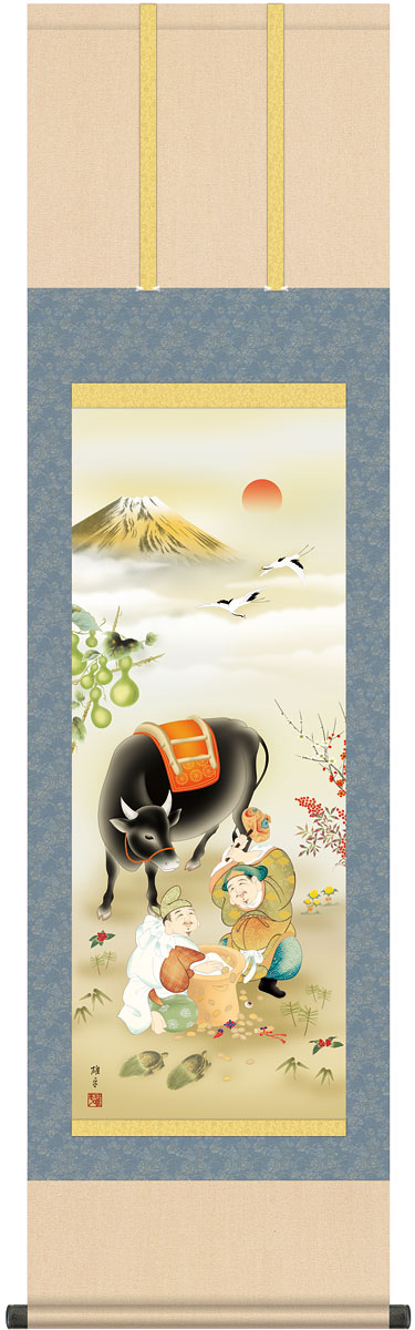 掛け軸　中島秋水［太公望］絹本　重箱 ！ 中島来章 隻飛鶴図｜古美術・掛け軸の販売・買取・鑑定-松本松栄堂