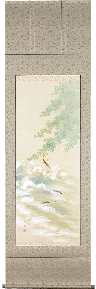 楽天市場】【限定有名作家作品】掛軸 掛け軸 夏用 蓮心 鈴木優莉