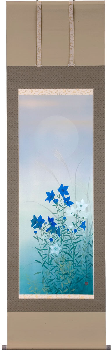 楽天市場】掛軸 掛け軸 白椿 中川幸彦 尺八横 約横72×縦144cm【送料