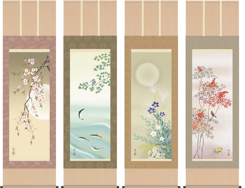 掛け軸/四季/4本 d8913top768.jpg
