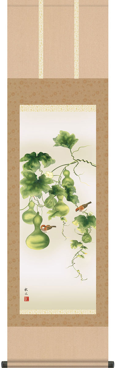 楽天市場】掛け軸 掛軸（かけじく）尺三幅 開運六瓢息災図（伊藤 翔風