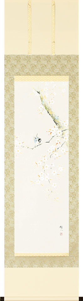 楽天市場】掛け軸 掛軸（かけじく） 桜に小禽（河村 東陽） 全国送料