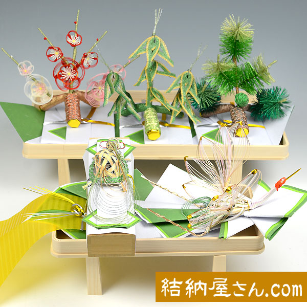 楽天市場】結納返し -関西式結納品-花セット（青・毛せん付・うるし黒