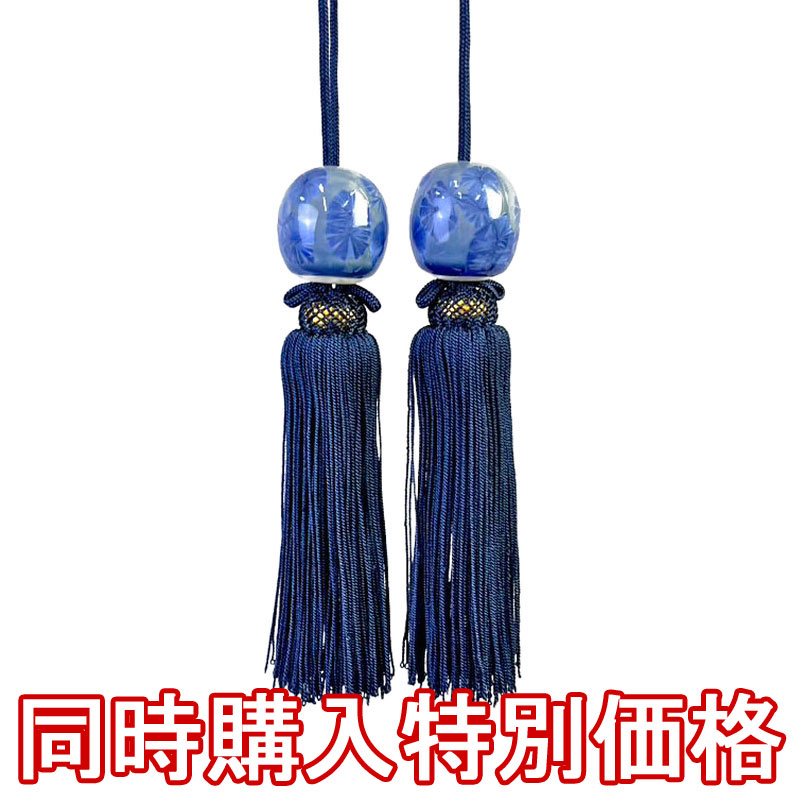 九谷　花詰　玉子　掛け軸　九谷焼　風鎮 九谷焼 風鎮 掛け軸用 青粒+金花詰(傑作)-百華園