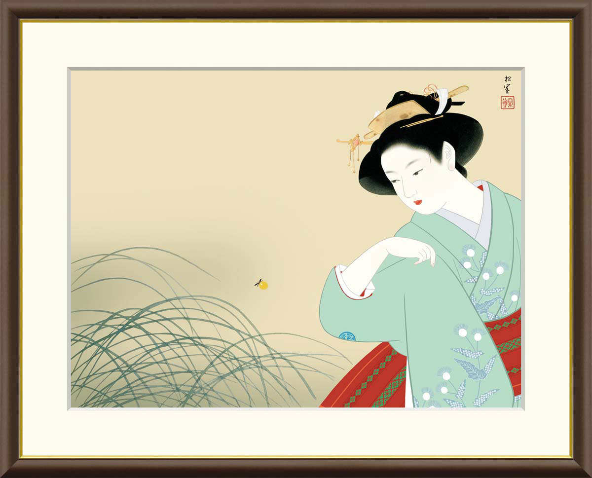 楽天市場】上村松園 牡丹雪 【F8/F6/F4サイズ】（紐・フック付） 日本