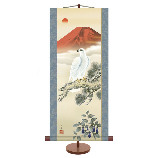掛軸　一富士二鷹三茄子　正月用 Amazon.co.jp: 一富士二鷹三茄子／いちふじにたかさんなす 幅