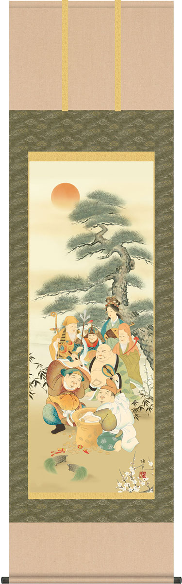 楽天市場】掛軸 掛け軸 紫式部 稲垣瑞波 尺五立 約横54.5cm×縦