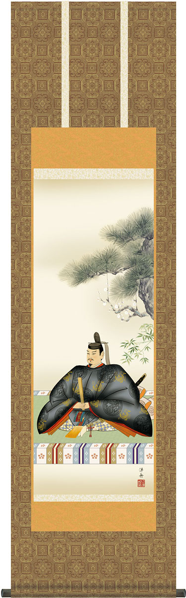 掛軸 掛け軸 天神 小野洋舟 尺三立 約横44.5cm×縦164cm g4448 お正月 正月 新年 菅原道真 道真公 慶祝 学業成就 学問 お祝い 御祝 贈答 贈り物