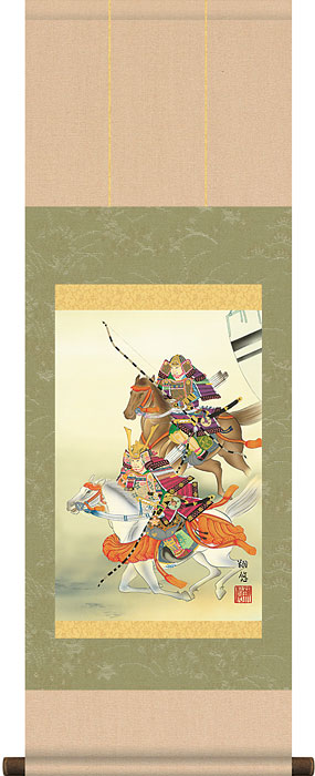 掛け軸　武者　山口青慶　初節句　子供の日 楽天市場】掛け軸 掛軸（かけじく）武者（河村 東陽）端午の節句