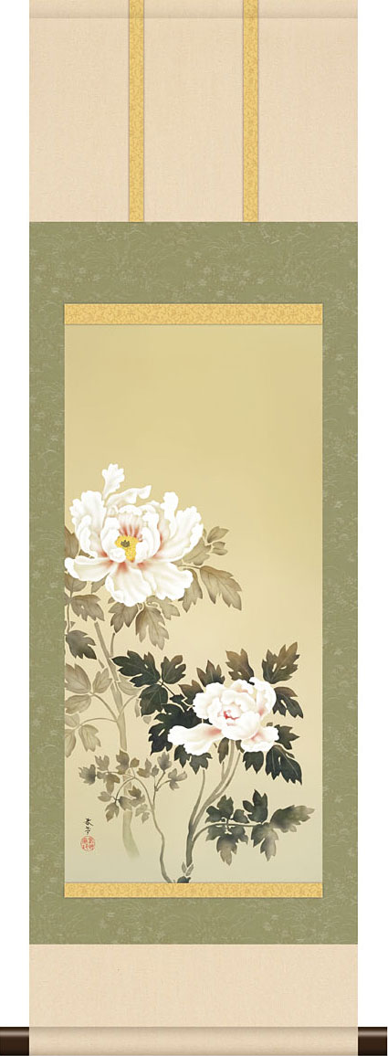 楽天市場】掛軸 掛け軸 本格ミニ掛軸 菱田春草 黒き猫 約横28cm×縦90cm