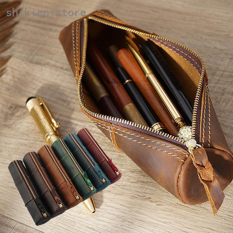 楽天市場】ペンケース 革 筆箱 大容量 レザー おしゃれ シンプル