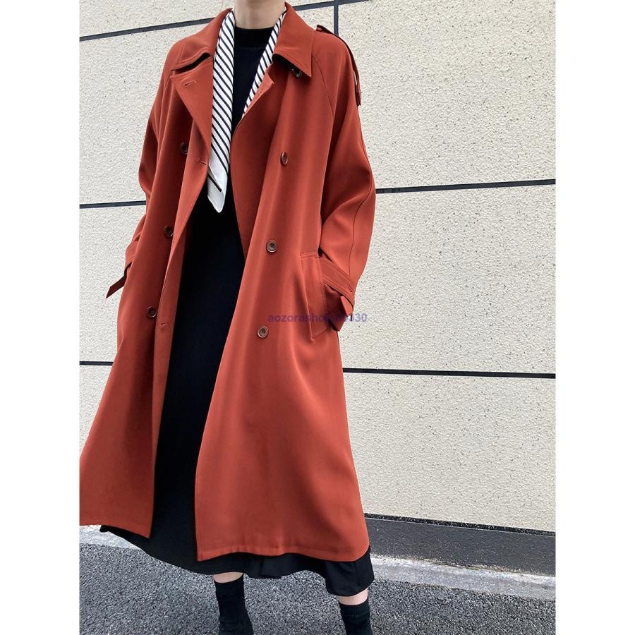 トレンチコート レディース 秋服 春 ロング A伝達ルート 三尺帯付き添い人 オシャレ 着痩せ アウター 韓国風 通い OL 三春 30代 40代 50代 50代 チェスターコート