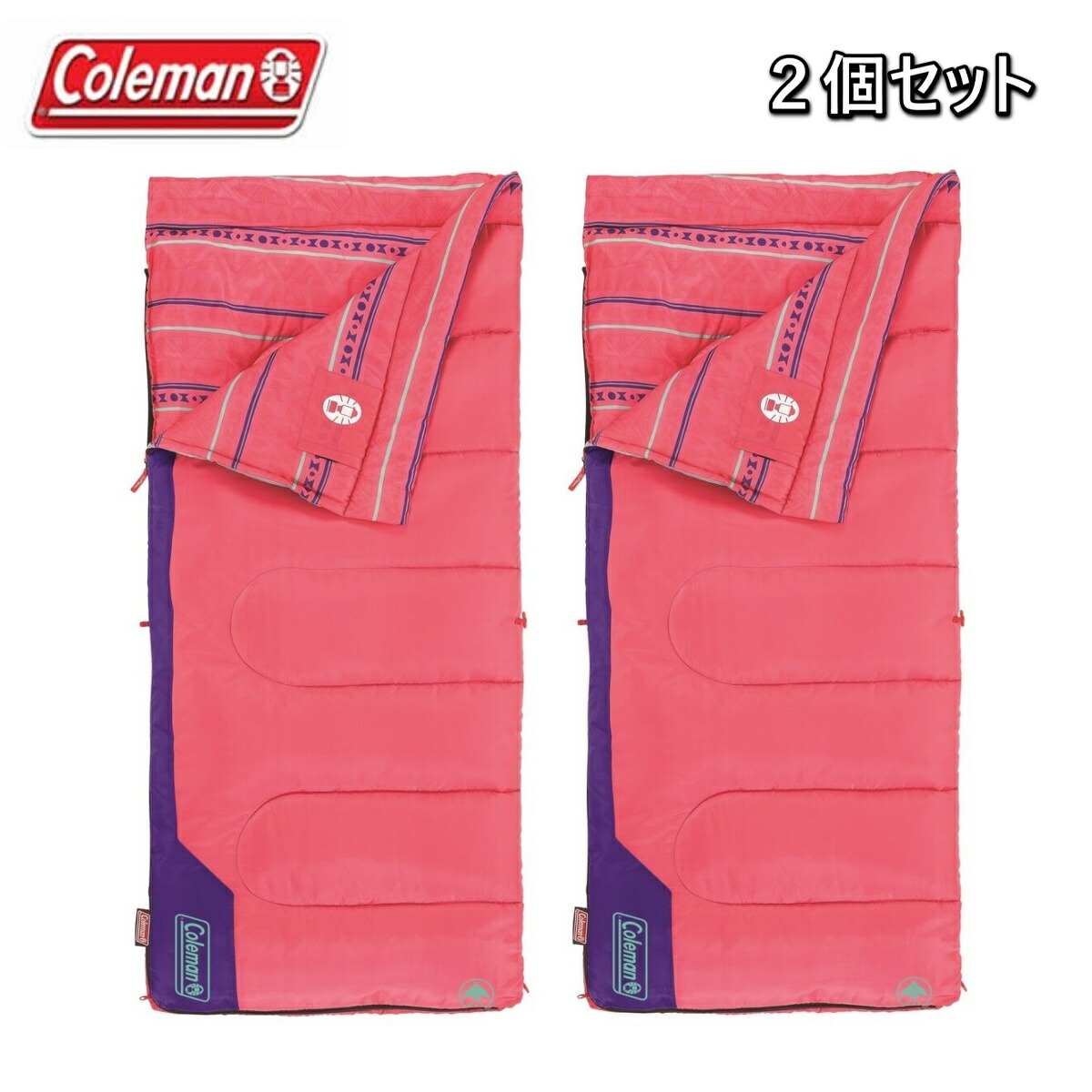 【楽天市場】【2個セット】Coleman コールマン 子ども用寝袋 ユーススリーピングバッグ(ピンク)：YUITO楽天市場店