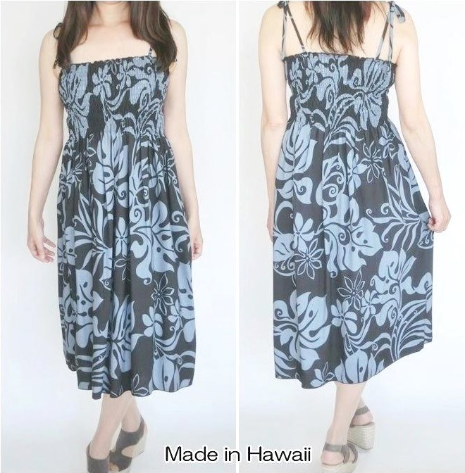 楽天市場 ハワイアンドレス チュニックドレスハワイ製 レーヨン素材 ワンサイズ ２色有 Winnie Fashion Hawaii 製シャーリングドレス 可憐 綺麗 可愛いドレス お嬢様パーティドレス フラダンス 基本メール便発送 代引除く Earth Drops