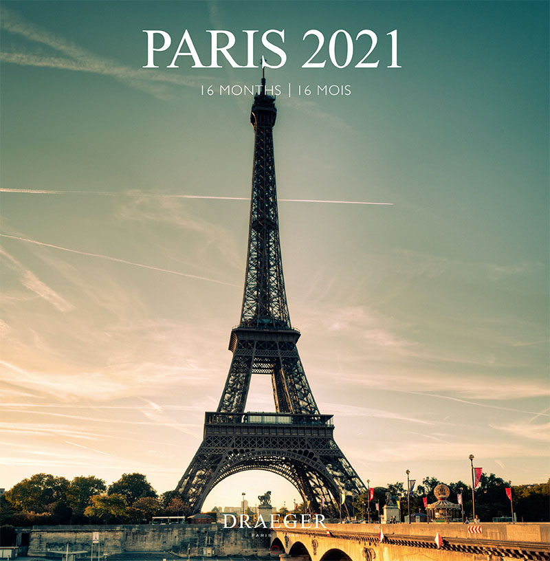 楽天市場 ドレジャー 21年 ラージカレンダー Paris 壁掛けタイプ パリ エッフェル塔 観光地 風景 イラスト スケジュール 月曜始まり 日本語 英語 フランス製 中国印刷 輸入雑貨 21lc 009 Fsc認証 ユージニア 楽天市場店