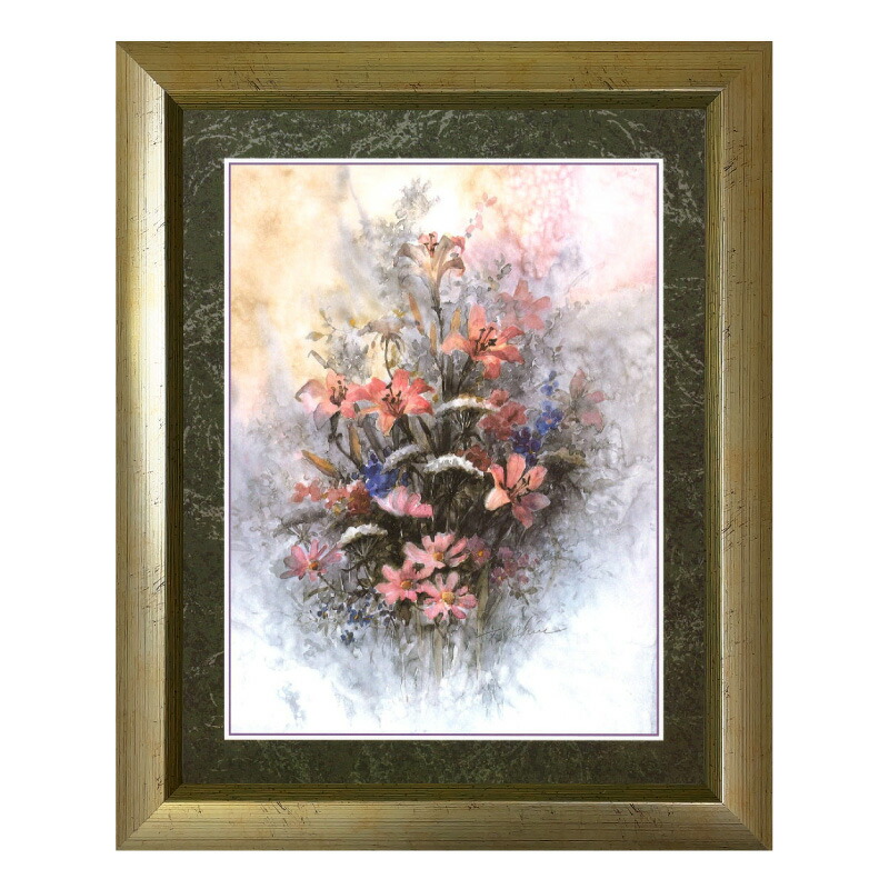 楽天市場】「チューリップ/花」絵画入り額縁【エメラルドゴールド