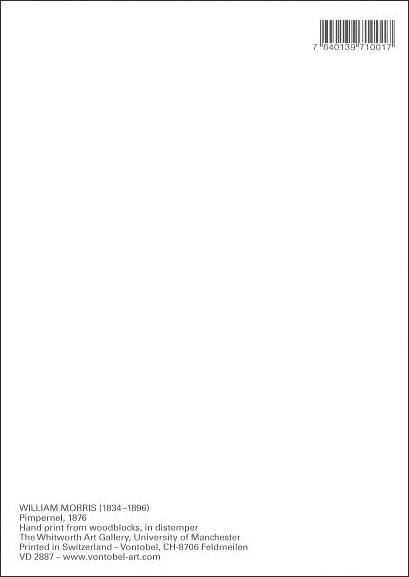 ポストカードウィリアム・モリス「ピンパーネル」William Morris 思想家 花 郵便はがき モダンデザイン コレクション(VD2887) 名画  メッセージカード 手帳・ノート・紙製品