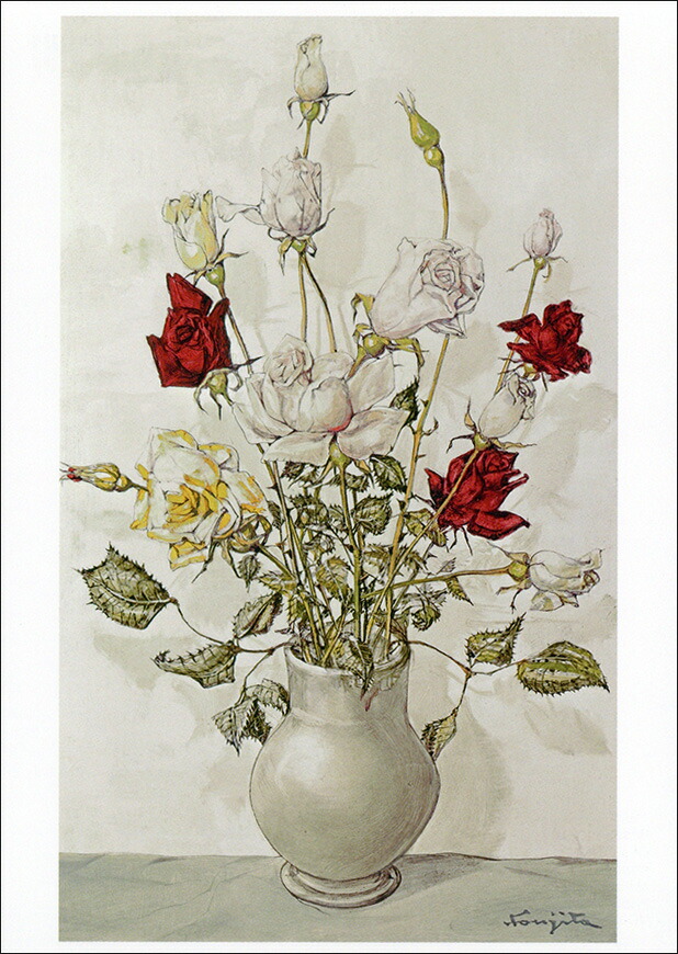 楽天市場】ポストカード アート 藤田嗣治「仕立て屋の猫」105