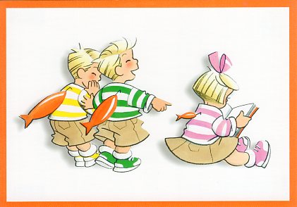 楽天市場 ポストカード イラスト 絵本 三つ子ちゃんシリーズ 三つ子ちゃんのエイプリルフール Hzn3395 ユージニア 楽天市場店