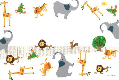 楽天市場 ポストカード イラスト Isao Matsuura どうぶつスタンプ Im005 ユージニア 楽天市場店