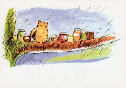 楽天市場 ポストカード イラスト 絵本 くまのプーさん 雨の日 Ppc114 ユージニア 楽天市場店