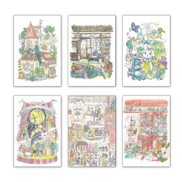 楽天市場】ポストカード6枚セット かわいみな 100×150mm