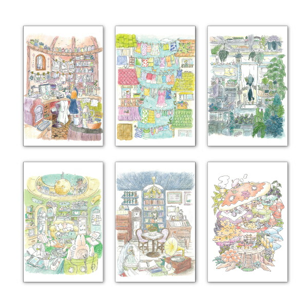 楽天市場】ポストカード6枚セット かわいみな 100×150mm