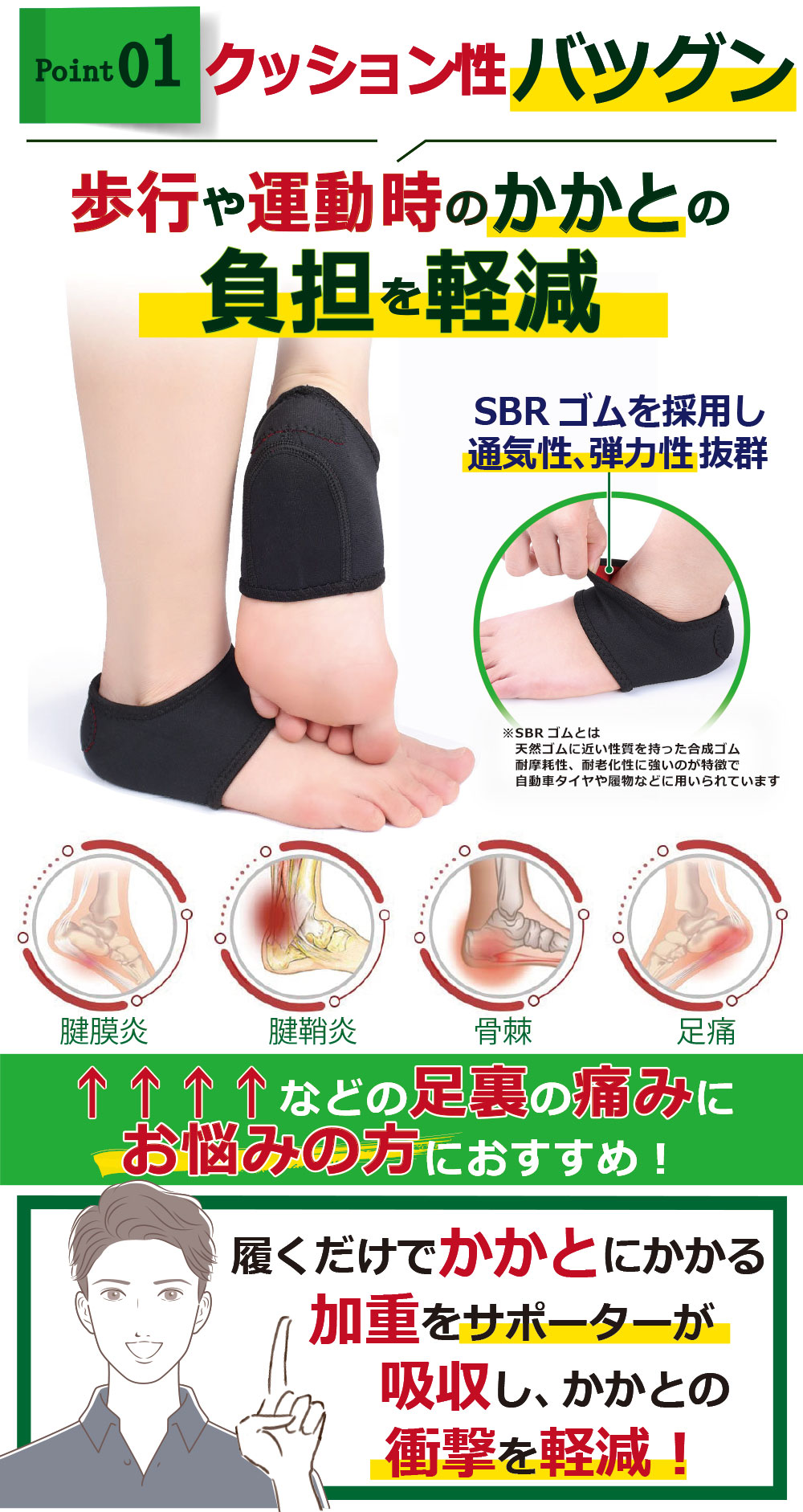 SALE】 新品未使用‼️ 足底筋膜炎 かかと保護 靴ずれ防止 シリコンサポーター