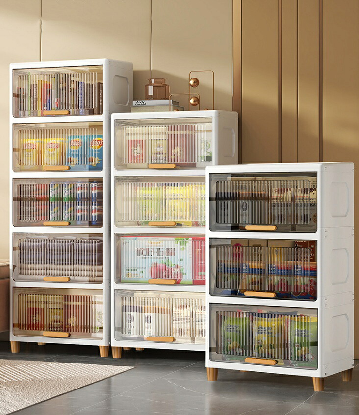 【送料無料】収納ボックス 折り畳み 多機能収納キャビネット キッチン、取り外し可能なキャスター付き収納ボックス 靴の収納、ワードローブの収納に使用できます， 全方向から取り出せる 収納ケース 多機能 防塵、防カビ、防湿、無臭、透明 厚さ 強力な耐荷重 大容量