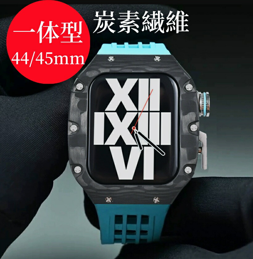 【送料無料】アップルウォッチ バンド Apple Watchh ultra カバー ベルト ケース 炭素繊維 一体型 iWatch S8 45mm シリコン ステンレス セット おしゃれ 防水 スポーツ クリア 高級 メンズ｜裕華商店