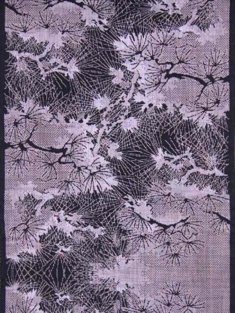 高評価オープニング大放出セール大島紬着物 割り込み絣 反物松葉柄 黒 茶色地 No 107 メーカー直販専門ショップ