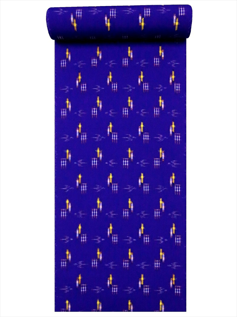 着物 反物 ウール No.43 花紺　琉球絣柄 12,848円