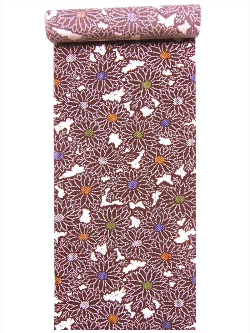 ウール着物 反物 No.7 オレンジ地・シマ柄 ウール着物 反物 No.7 オレンジ地・シマ柄