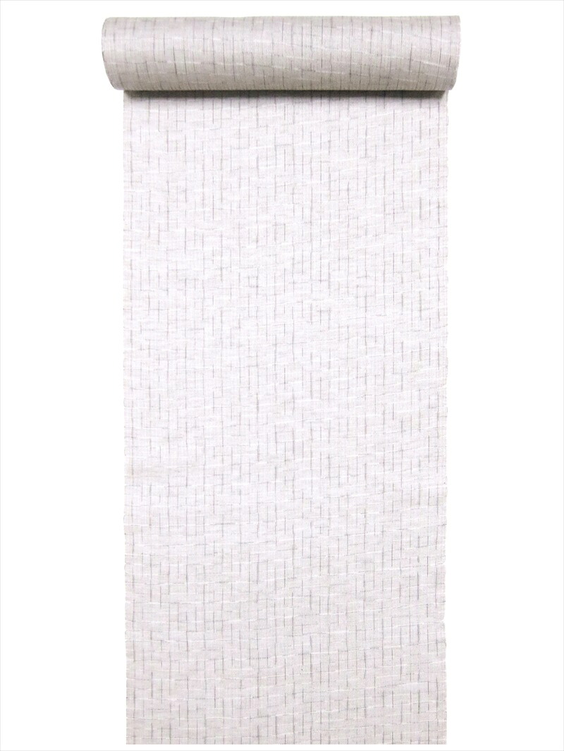 メンズ ゆかた 布切れ No.611透かし彫り柄・うすベージュ地