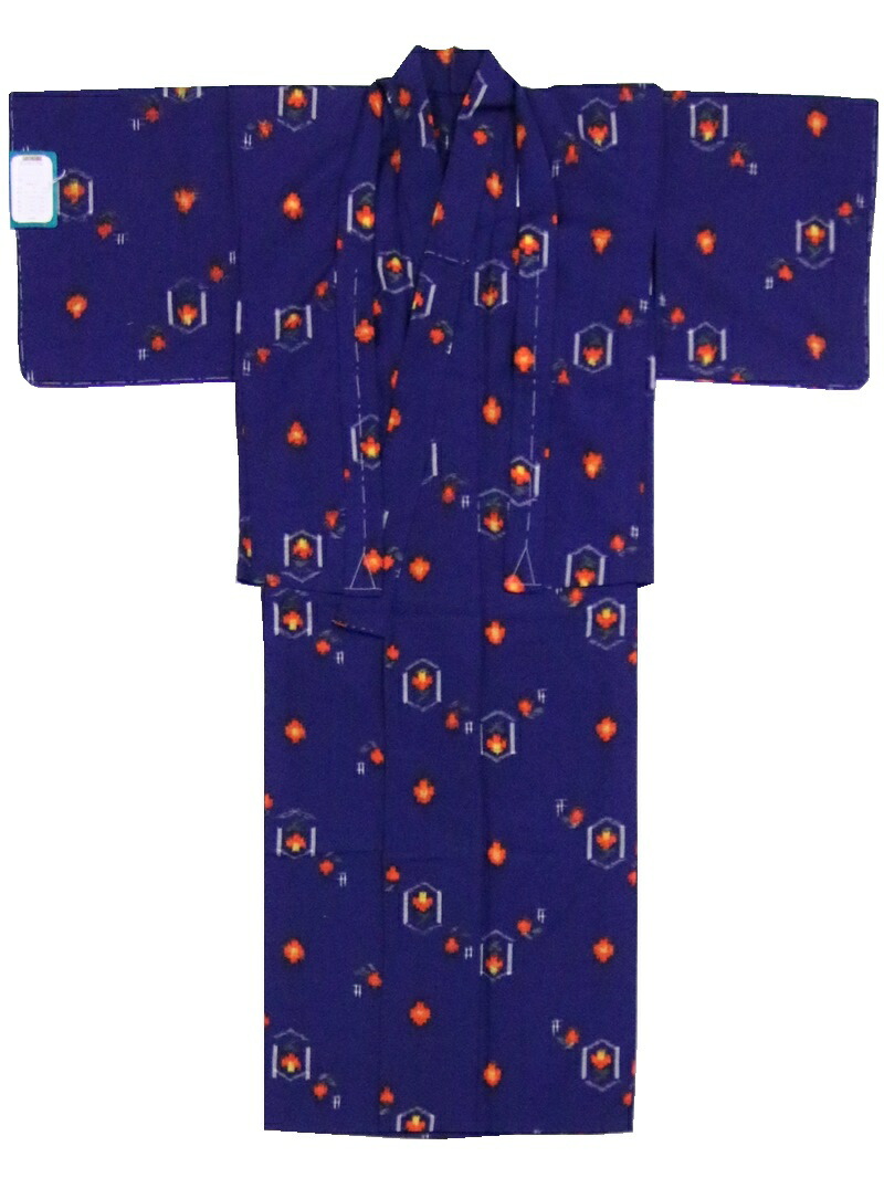 楽天市場】【訳あり】お正月 着物 ウール アンサンブルツバキ柄 紺地