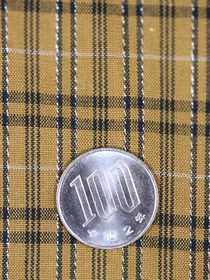 和服 部屋着冬の防寒部屋着 長半天 どてら 長たんぜん 丹前 ドテラ 丹前帯付きtz 28 格子柄 カラシ色 浴衣 着物の反物 生地 の堀田