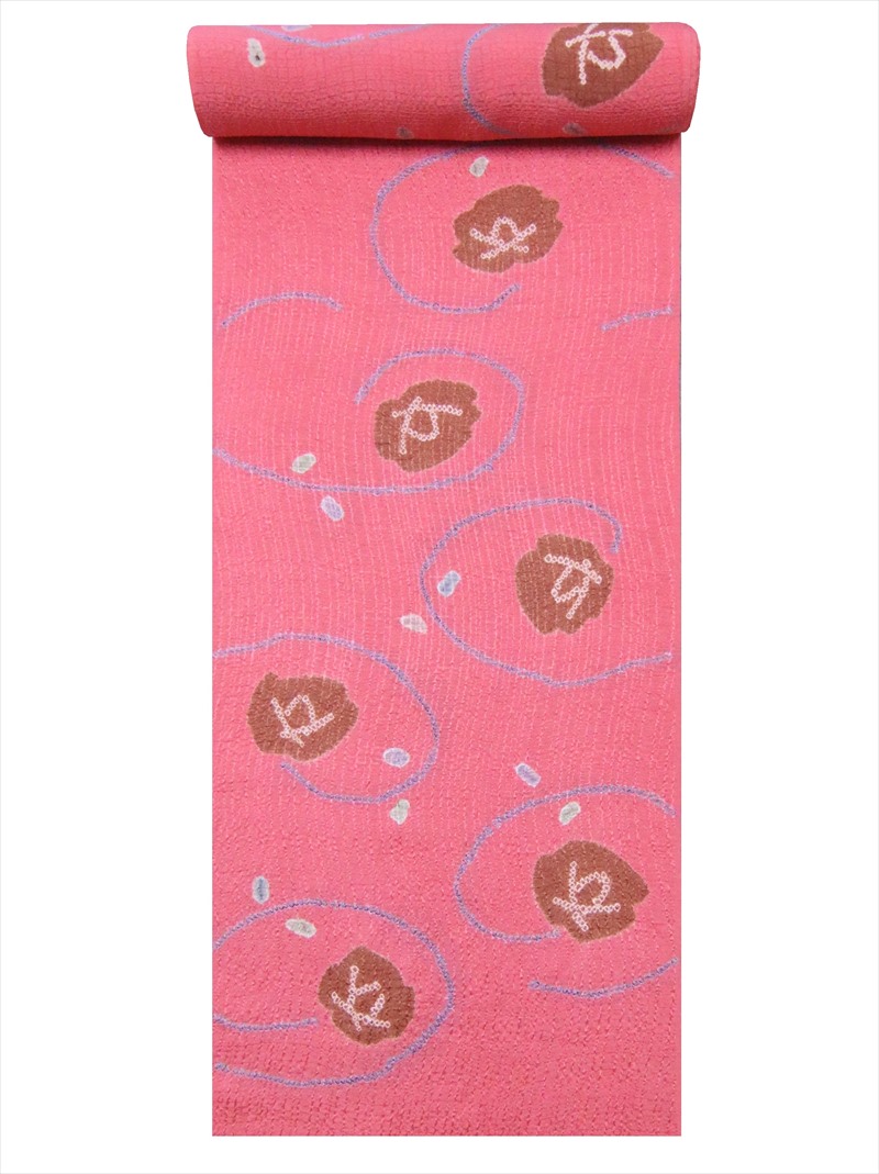 薔薇柄　羽尺反物 楽天市場】羽尺 反物 訳有り hj-9 赤茶地・斜め曲線柄 : 浴衣・着物の