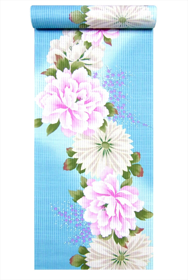 反物 超特価激安 牡丹 菊柄 新橋地 No 269 反物 浴衣 Www Sabaogalo Com Br