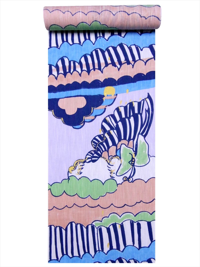 品質は非常に良い ゆかた生地 ツモリチサト 浴衣 反物 Tsumori Chisato グレー地 チョウ柄 No 287 休日限定