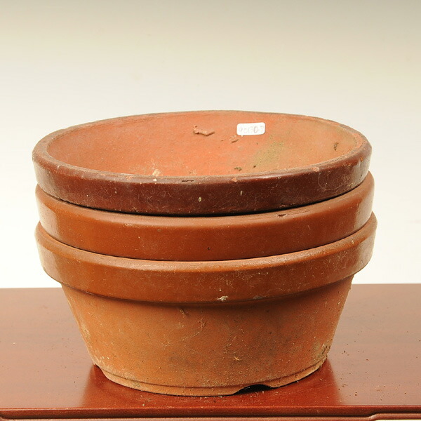 楽天市場】鉢：【中古】素焼き鉢 6号深 3個セット*【お得】資材 : 遊恵