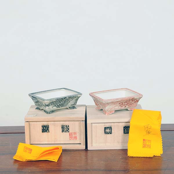 楽天市場】現代小鉢：井上良斎 長方鉢 15.0cm【現】*資材 : 遊恵盆栽