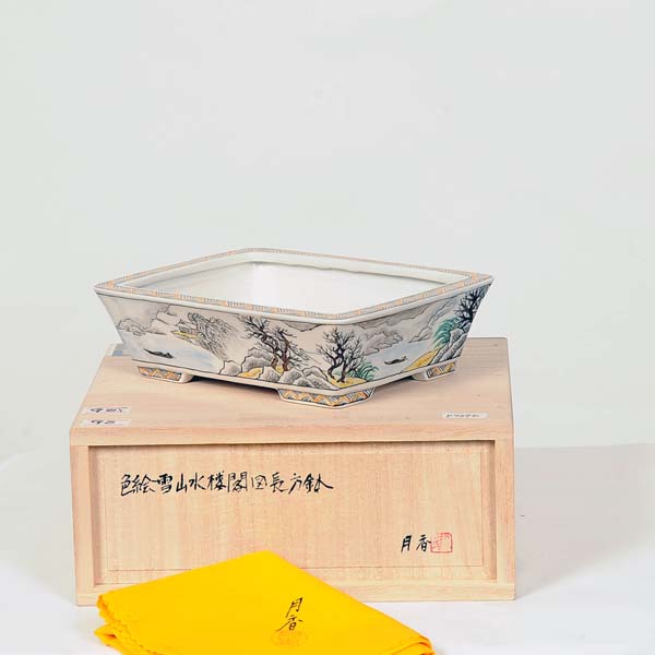 現代小鉢:月香 長方鉢 15.9cm【現品】|遊恵盆栽 店