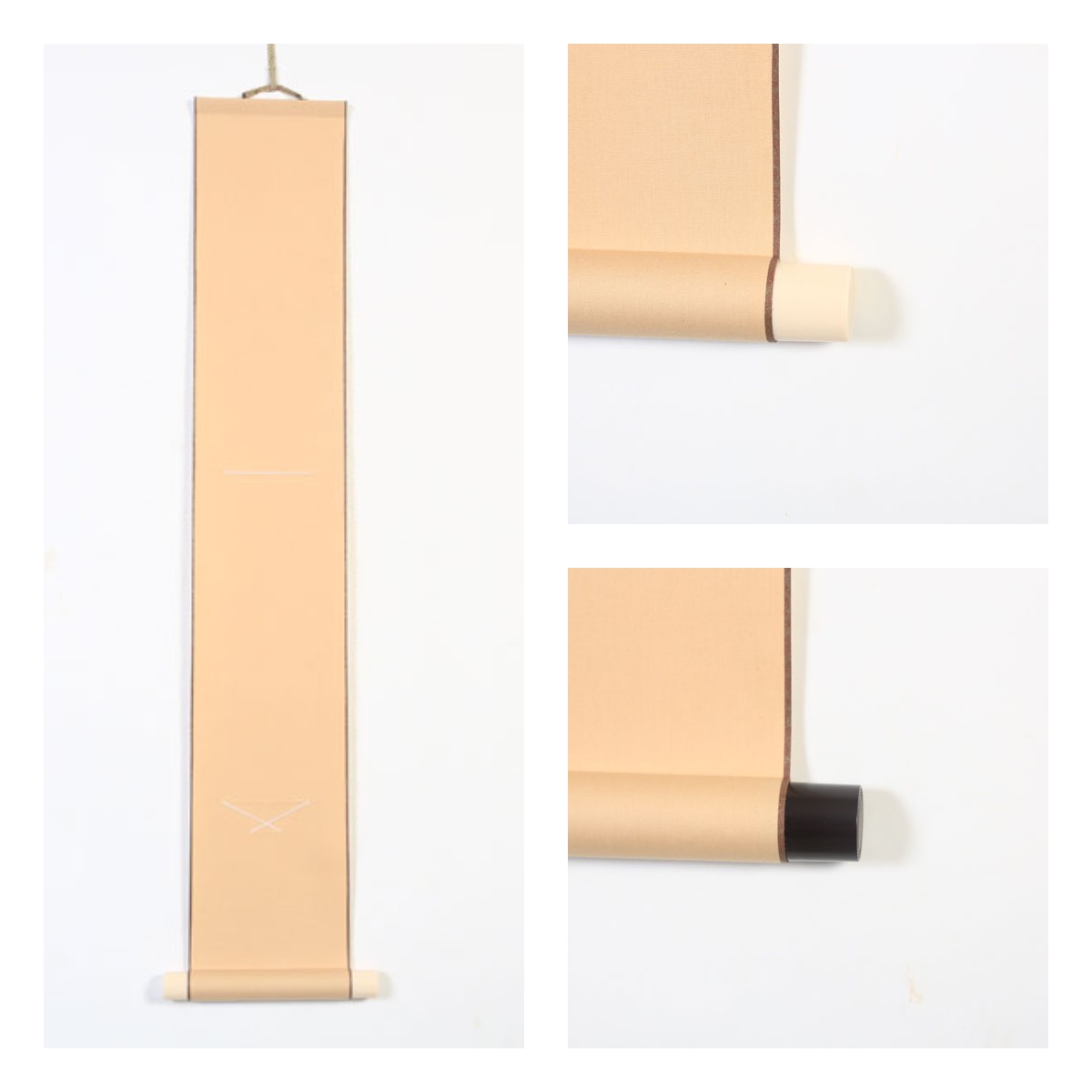 楽天市場】掛け軸：短冊掛【無地純綿裂】古窯陶芸焼物軸先＊資材 M-015