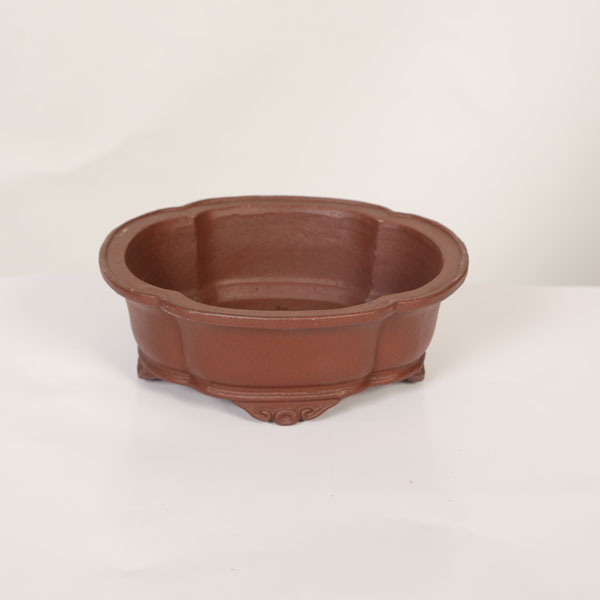 現代小鉢：柴勝　足付モッコ鉢【現品】*shibakatu　16.0cm｜遊恵盆栽　店 12,900円