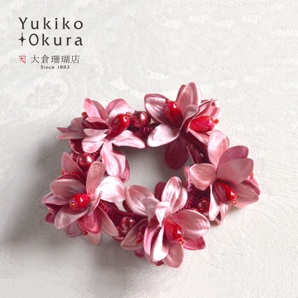 楽天市場】シュシュ ヘアゴム 花 フラワー ミラフルール ホワイト